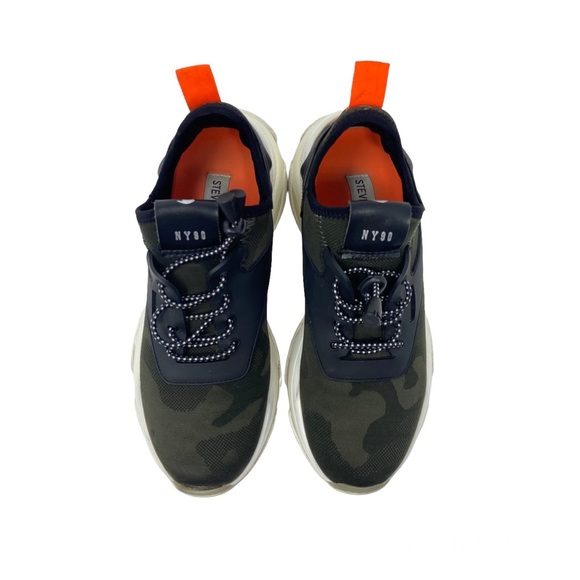 Steve Madden Myles Green Camouflage Sneakers - Picture 6 of 13